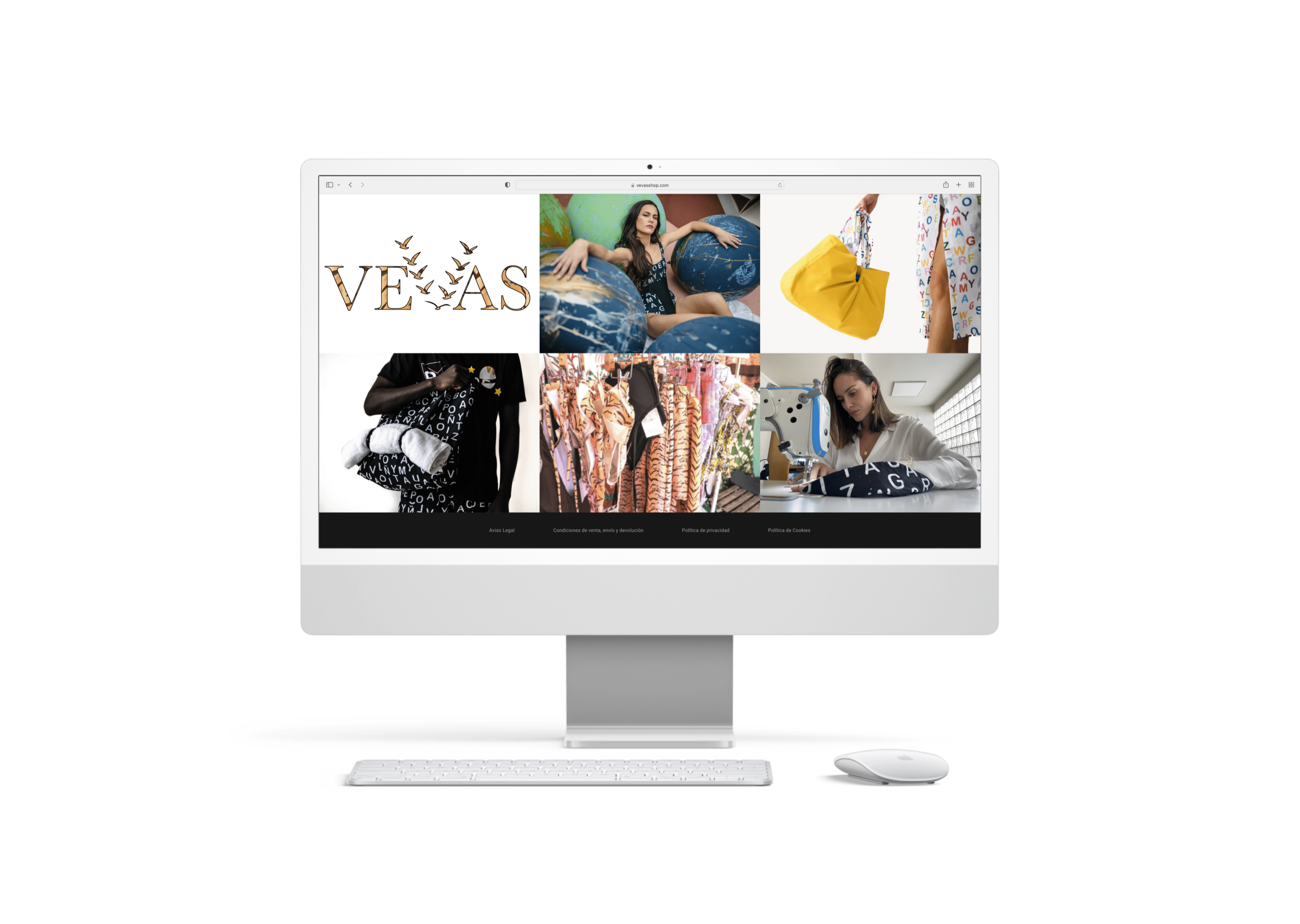 Mockup diseño web Vevas